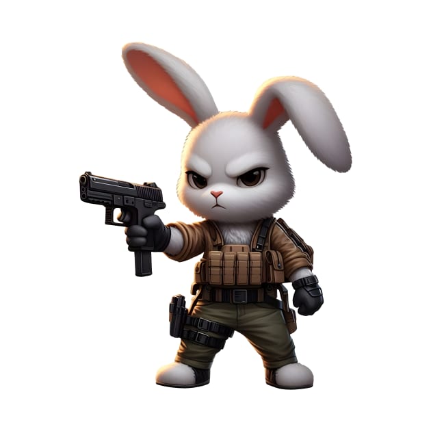 Tactical Bunny by Rawlifegraphic