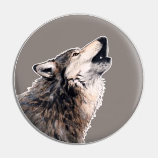 Grey wolf Pin