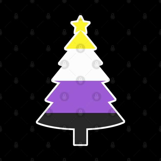 Christmas Tree LGBT Flag Nonbinary by aaallsmiles