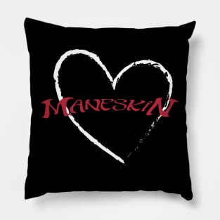 Maneskin in white heart Pillow