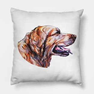 Cute Golden Retriever Face Pillow