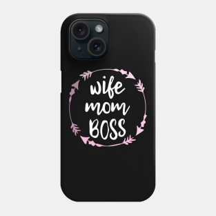 Wife mom boss Gift - design For girls women's wife Phone Case