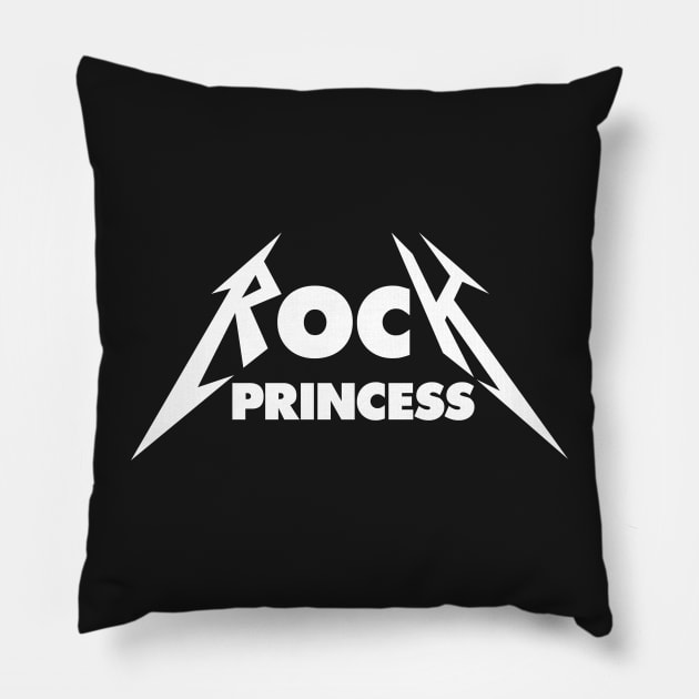 Metallica 'Rock Princess' Design in White Pillow by LTFRstudio