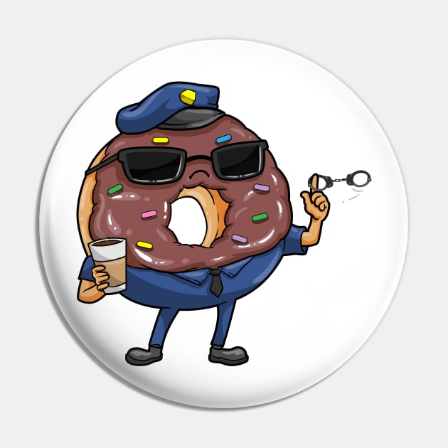 Police officer with sunglasses and handcuffs Pin by Markus Schnabel