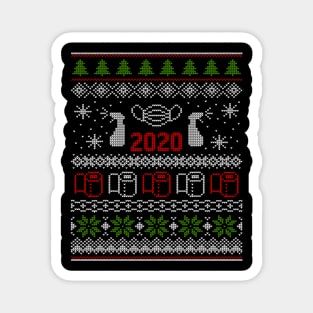 Ugly Christmas Sweater 2020 Toilet Paper Pandemic Funny Xmas Gifts Shirt Magnet