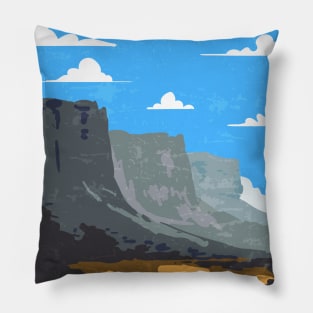 Bahia, Brazil - Retro travel minimalist poster Pillow