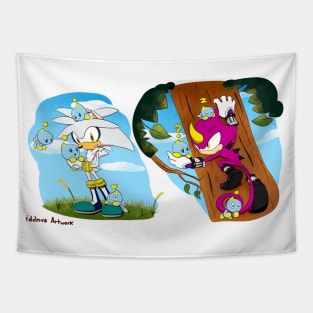 Silver and Espio chao mission Tapestry