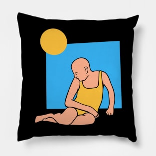 Adorno on the Beach - Philosophy Pillow