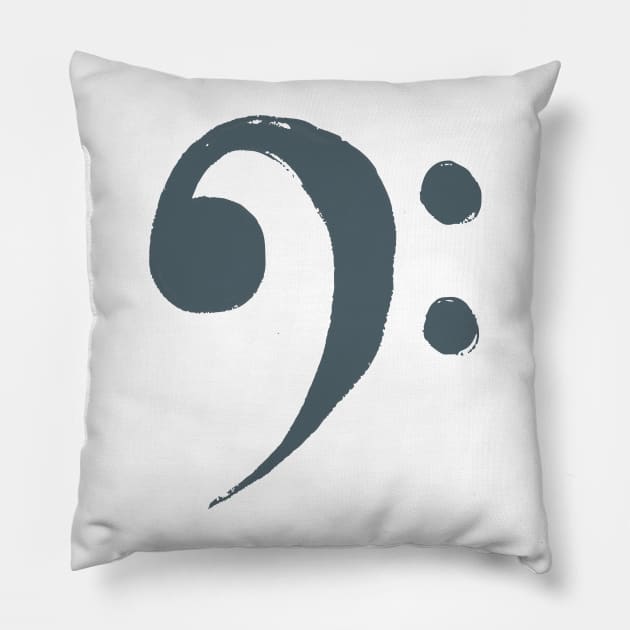 Bass clef Aesthetic Pillow by Harpleydesign