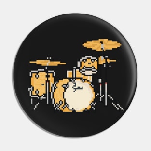 Pixel Maple Stones Drums Pin