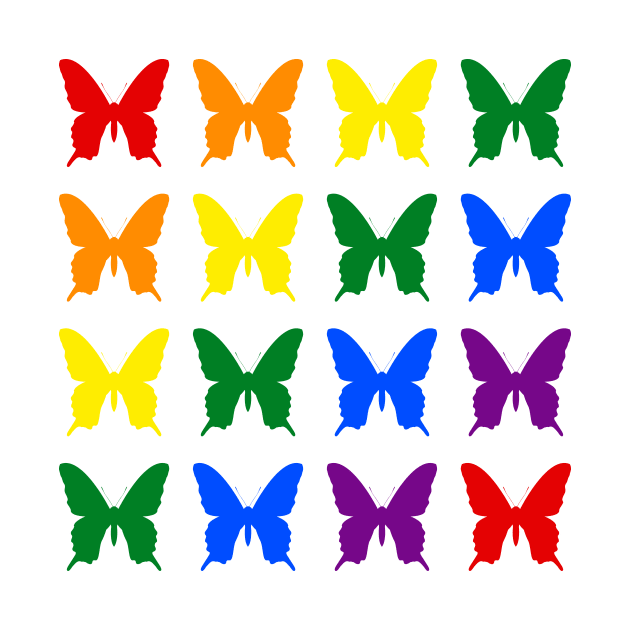 Rainbow of butterflies by TyneDesigns