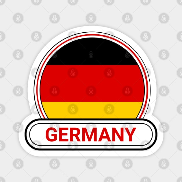 Germany Country Badge - Germany Flag Magnet by Yesteeyear