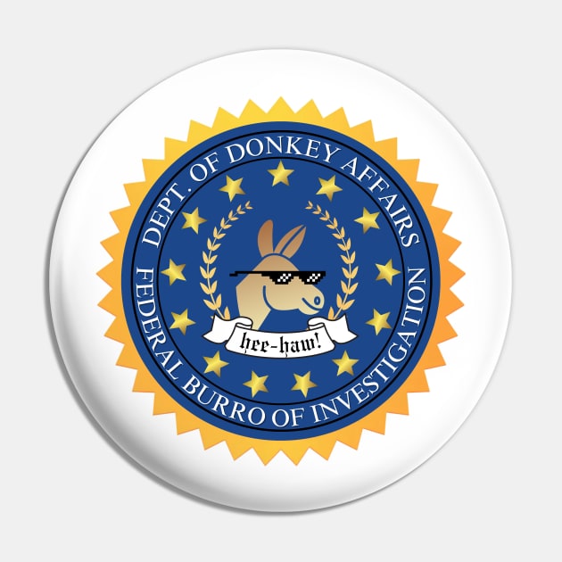 Federal Burro of Investigation Pin by ConchCraft LLC