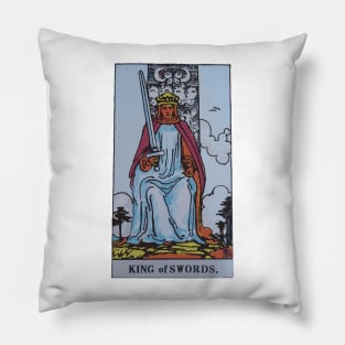 King of Swords - A Tarot Print Pillow