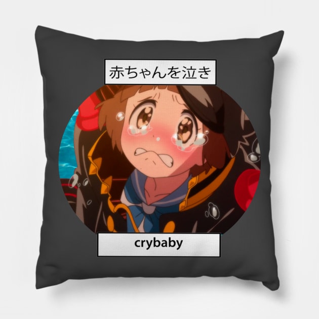 cry baby Pillow by steel_ball_scum