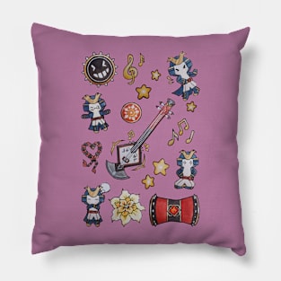 Watercolor Genshin Impact Xinyan set Pillow