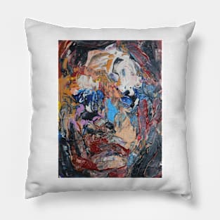 Abstract Expresstionist Face 402 Pillow