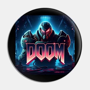 Cyber Doom Guy Pin