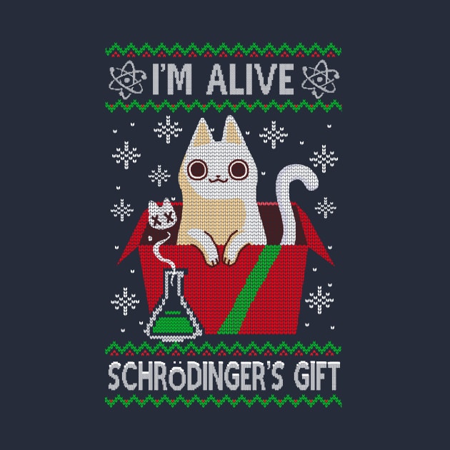 Schrödinger's Gift - Ugly Christmas Sweater - Science christmas by BlancaVidal