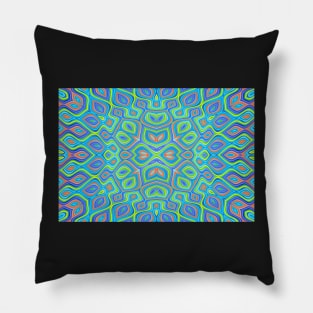 psychedelic flower Pillow