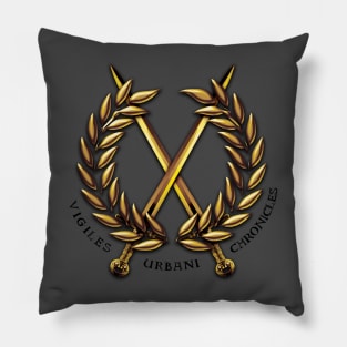 Gold Vigiles Urbani Logo Pillow