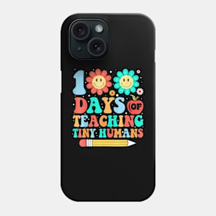 100Th Day Of School Teacher Kids 100 Days Of Teaching Phone Case