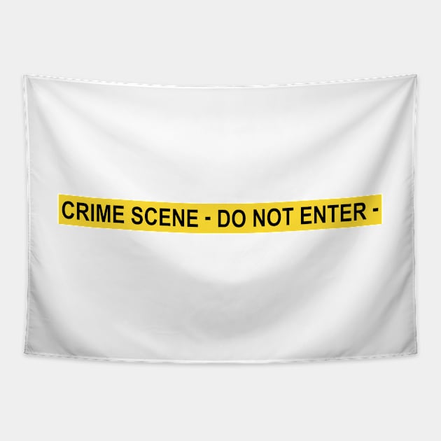 Crime Scene Tape Do Not Enter Tapestry by THP Creative