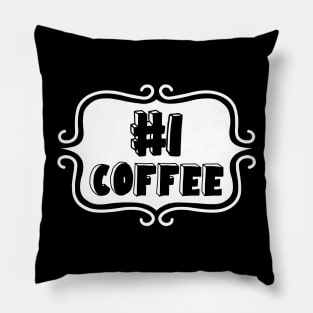 Priorities: #1 Coffee - Retro Vintage Typography Pillow