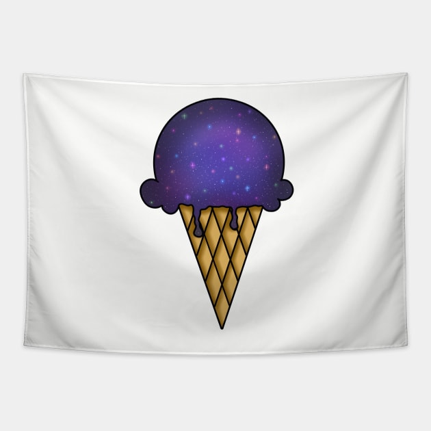 Galaxy Ice Cream - Purple Tapestry by MyBearNugget