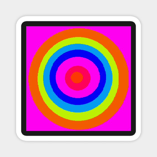 Hot Pink Circle Pattern Magnet by Klssaginaw