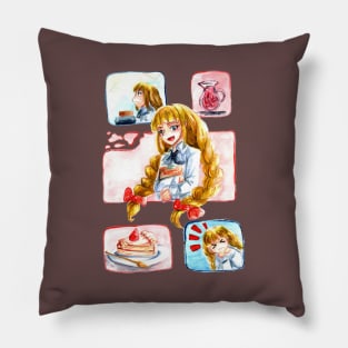 Little Blonde Girl Comic Pillow