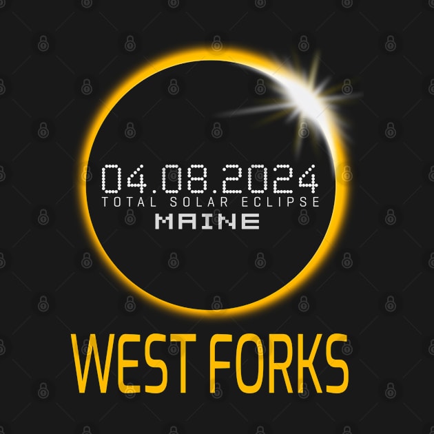 WEST FORKS Maine Total Solar Eclipse April 8 2024 Maine by TeeaxArt