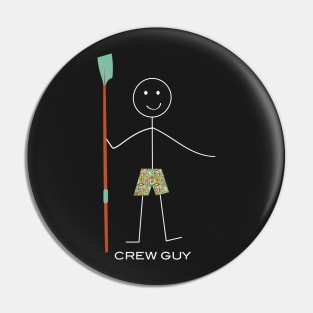 Funny Mens Crew Rowing Pin