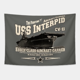 USS INTERPID CV-11 aircraft carrier veterans Tapestry