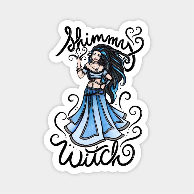 Shimmy Witch Magnet by bubbsnugg