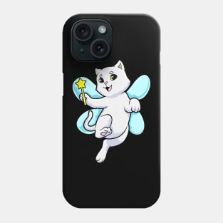 Cat as Fairy with Wings and Wand Phone Case