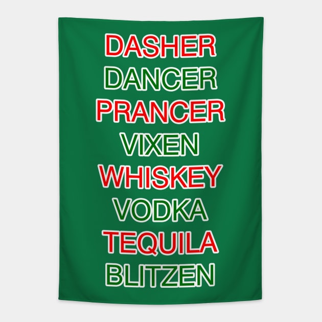 Christmas with Drinks Tapestry by Scar