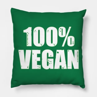 100% Vegan Funny T-Shirt for Women Men Kids Gift Pillow