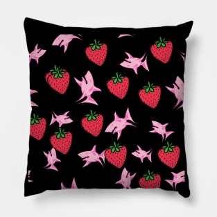 strawberry shark Pattern Pillow