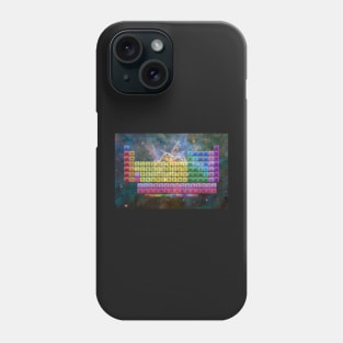 118 Element Color Periodic Table - Stars and Nebula Phone Case