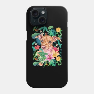 Tropical Chiweenie dachshund chihuahua mix Phone Case