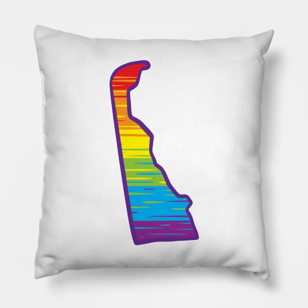 Delaware Pride Pillow by Manfish Inc.