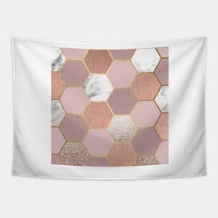 Indulgent desires rose gold marble Tapestry