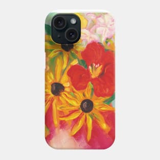 Flowers in red vase Phone Case