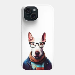 Hipster Dog Bullterrier #Bullterrier Phone Case