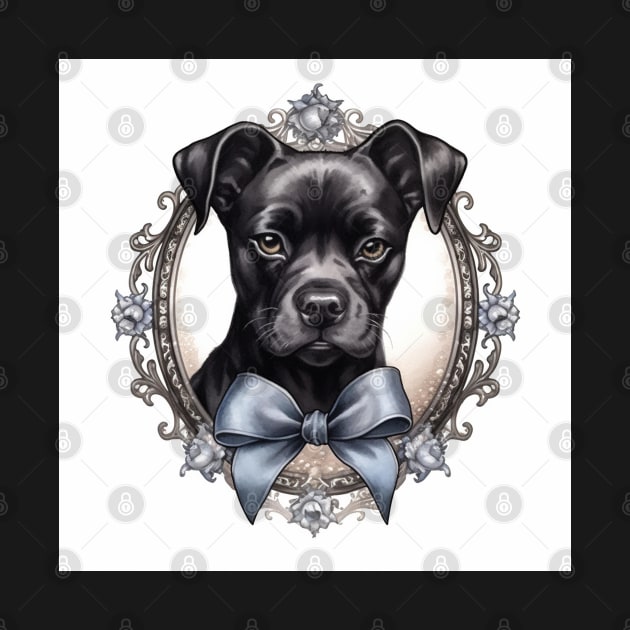 Black Staffy by Enchanted Reverie