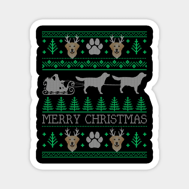 Funny Labrador Retriever Dog Lovers Ugly Christmas Xmas Magnet by mrsmitful01