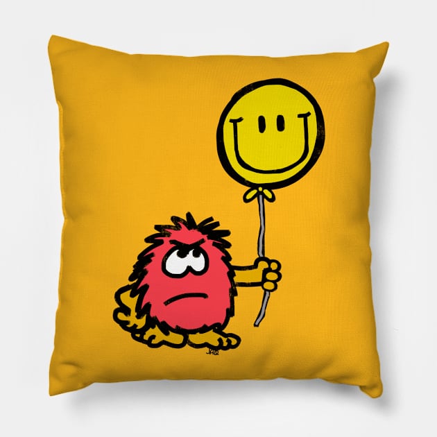 happy Balloon Pillow by wolfmanjaq