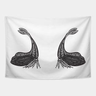 Y-Horned Treehoppers in Love - insect design on white Tapestry