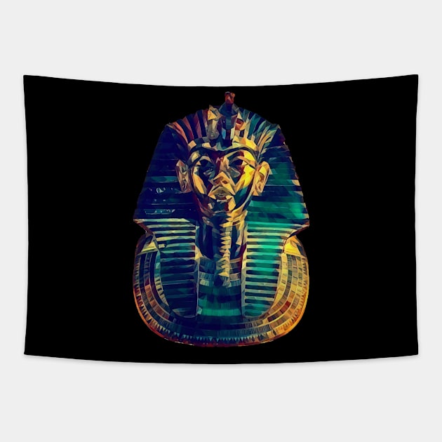 Mask of Tutankhamun Polypaint Tapestry by jph